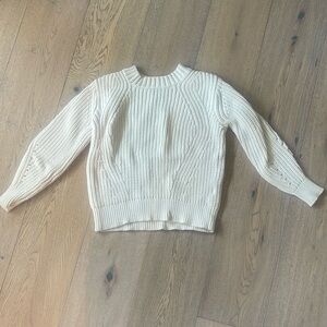 Everlane texture cotton crew sweater in Bone